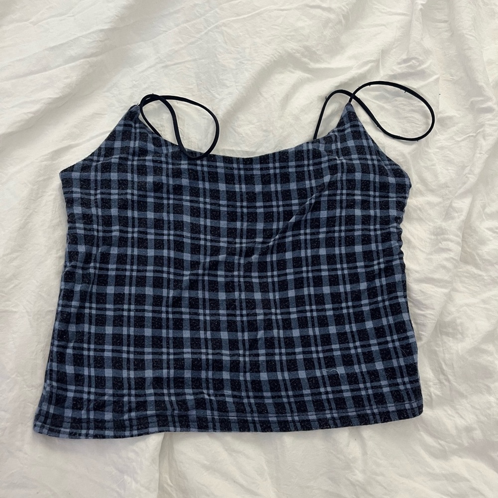 Blue plaid pacsun tank